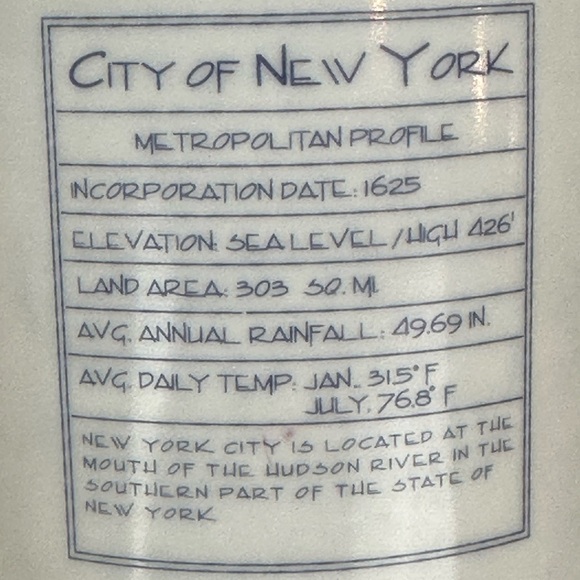 Starbucks Coffee Mug 2008 New York/Big Apple Metropolitan Profile Architecture - Picture 7 of 9